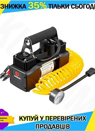 Ku автомобільний компресор intertool universal fit двоциліндровий 10 бар 85 л/хв для накачування шин т uni2l_k