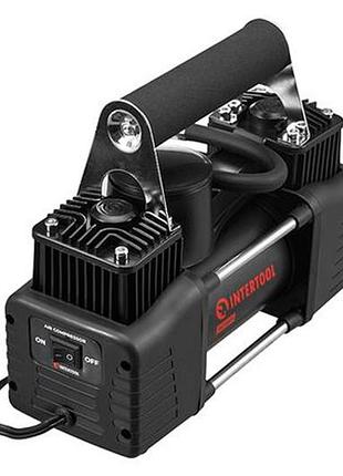 Ku автомобильный компрессор intertool universal fit двухцилиндровый 10 бар 85 л/мин для накачки шин и uni2l_k 6