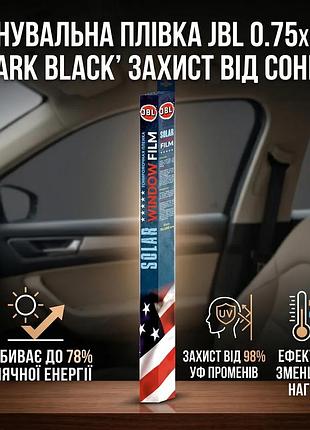 Ku пленка тонировочная jbl universal fit 0.75x3m dark black защита от солнца для автомобиля затемняюща uni2l_k