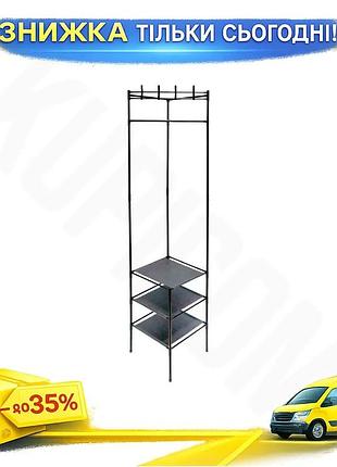 Ku стійка-вішалка кутова для universal fit одягу та взуття fixgo 400х400х1880мм органайзер для передпо uni2l_k