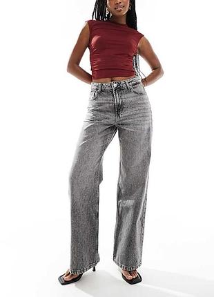 Bershka джинсы прямые широкие р.36-38