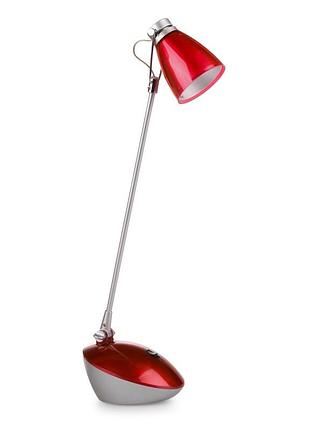 Настольная лампа на гибкой ножке офисная sl-07 red brille 182498