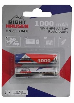 Елемент живлення aa right hausen hr06 1000mah блістер 1х2 hn-303040 (24) (288)