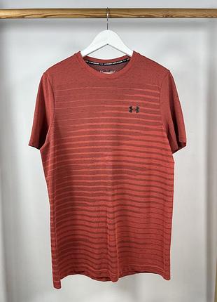 Ua under armour seamless fade футболка спортивна з гарним дизайном розмір l