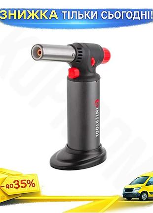 Ku газовий пальник з universal fit п'єзопідпалом intertool 150мм 18мл для паяння та термоусадки для ре uni2l_k