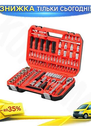 Ku набір інструменту intertool universal fit 1/4" x 1/2" 111од red комплект для ремонту та збирання ін uni2l_k