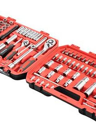 Ku набор инструмента intertool universal fit 1/4" x 1/2" 111ед red для дома и гаража комплект для ремо uni2l_k 5