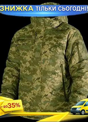 Ku куртка мужская теплая universal fit patrol system пиксель для зимы военных 3xl утепленная форма кам uni2l_k
