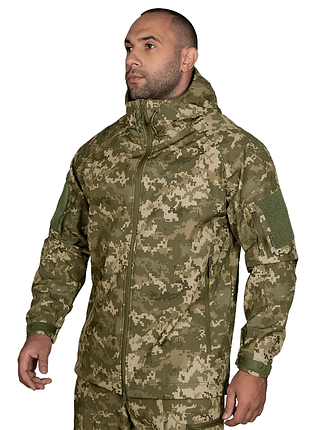 Ku куртка мужская теплая universal fit cm stalker softshell пиксель для военнослужащих осенняя ветроне uni2l_k 4