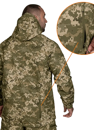 Ku куртка мужская теплая universal fit cm stalker softshell пиксель для военнослужащих осенняя ветроне uni2l_k 5