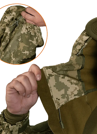 Ku куртка мужская теплая universal fit cm stalker softshell пиксель для военнослужащих осенняя ветроне uni2l_k 7