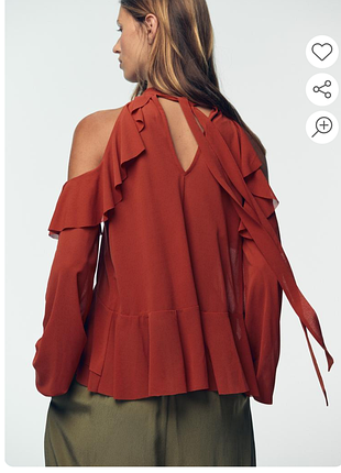 Блуза zara с воланами в стиле бохо 5