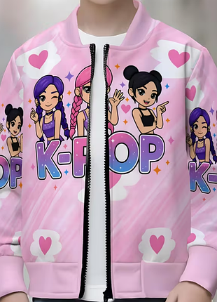 Легкий світшот вітровка бомбер k-pop 9-10 р. 134-140