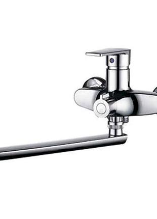 Смеситель настенный хром oscar-006 euro chrome (без шланга и лейки) тм plamix