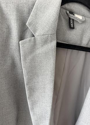 Піджак сірий h&m оверсайз 3
