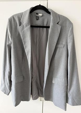 Піджак сірий h&m оверсайз