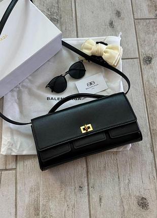 Balenciaga bel air small leather bag black/gold