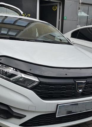 Дефлектор капота (мухобійка) для dacia sandero 2022+ (tan24)