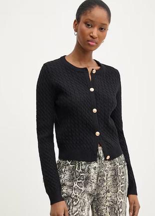 Новий кардиган вкорочений в коси кофта на гудзиках h&m котон