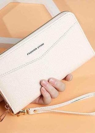 Кошелек женский 20*11*2,5см белый экокожа 655-4 тм китай