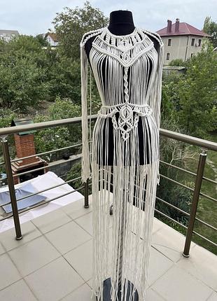 Сукня макроме для фотосесії або на пляж. платье на пляж, фотосессию макроме