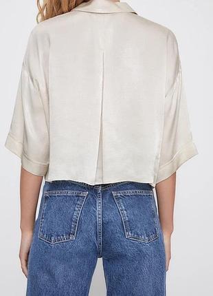 Блуза zara бежева s/m 2