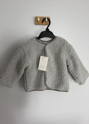 Куртка для дівчаток zara сіра, розмір 86 см