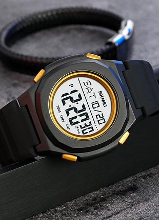 Skmei 2023bkgd-wt black-gold white 4