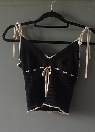 Японська майка топ в'язанна y2k dollskill punk streetwear sk8 cutecore emo kawaii coquette harajuku