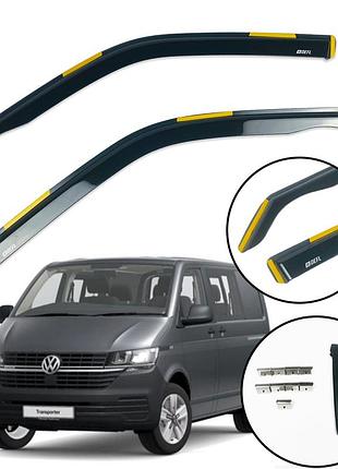 Ветровики для volkswagen t5/t6 2003-2021 (вст., 2шт) (defl)