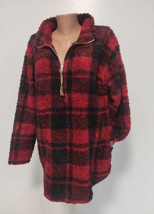 Кофта мягушка тепла з кишенями xl/xxl ог 120-128 см