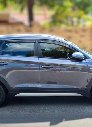 Дефлекторы окон (ветровики) hyundai tucson iii 2015-2020 (hic)