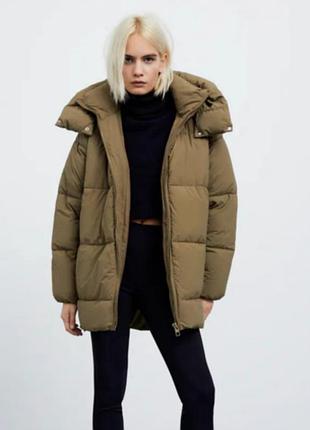 Пуфер куртка пуховік zara