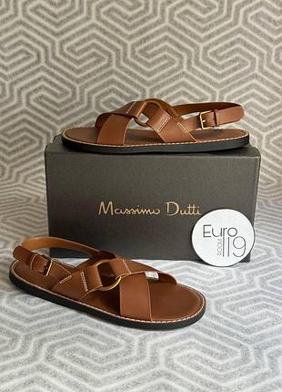 Коричневые сандалии massimo dutti
