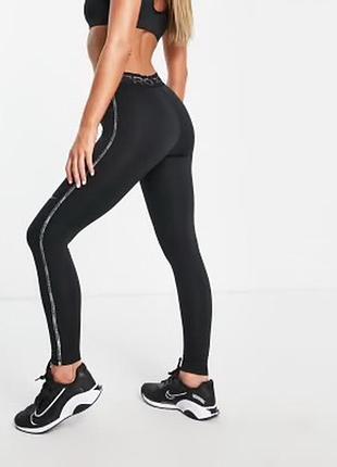 Жіночі спортивні легінси skechers чорні з високою посадкою та лампасом m uk 12