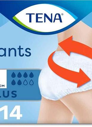 Подгузники-трусики для взрослых plus р.l 14шт pants тм tena