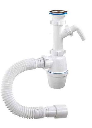 Сифон 1 1/2 40 з одним відв.,з гнучкою трубою а - 40059 тм waterstal