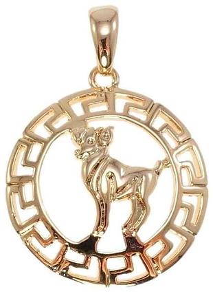 Кулон fallon позолота 18k знак зодіаку овен (082692) тм xuping
