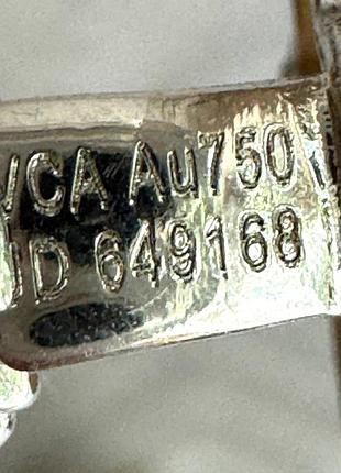 Серьги серебристые с белым камнем 6