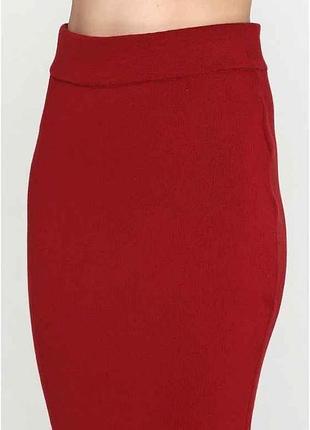 Юбка карандаш, длинная, шерсть. арт.960002 бордо р.xs тм zaldiz