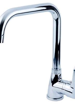 Змішувач для кухні на мийку 34 ø35 г-гусак на гайці (hl-4b230c) тм aquatica