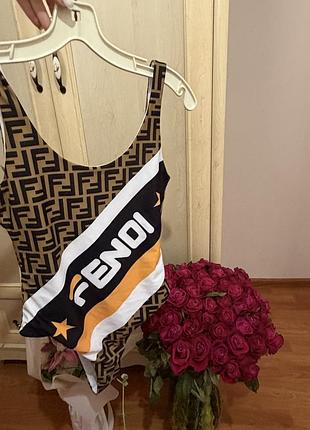 Купальник суцільний fendi трендовий стильний