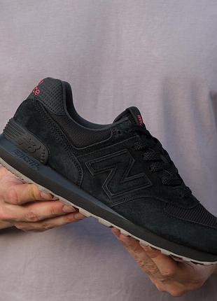 New balance 574 classic 
black red