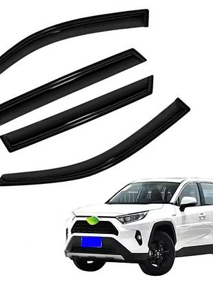 Ветровики для toyota rav4 2019-2025 накладні (hawk)