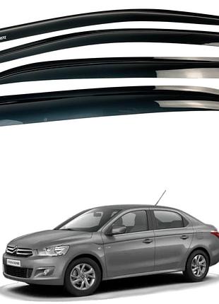 Дефлекторы окон (ветровики) до citroen c-elyesee / peugeot 301 2013- (defl)