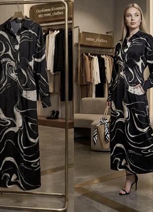 Zara платье стильное платье рубашка.