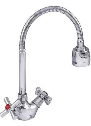 Смеситель на мойку хром tlh 722 reflector тм zerix