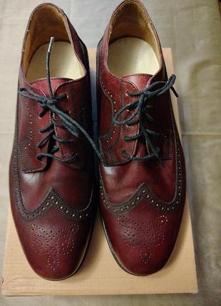 Туфли кожаные мужские peedro 44-44,5 с ортопедической стелькой