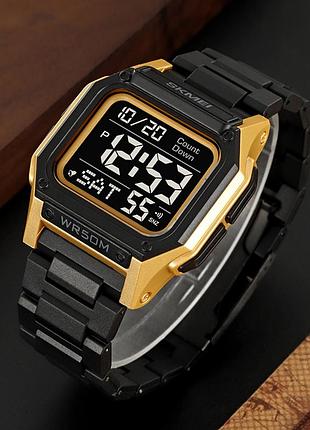 Skmei 2264bkgdbk black-gold-black 5