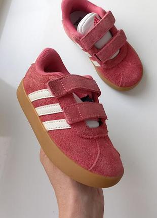 Детские замшевые кроссовки adidas vl court 3.0